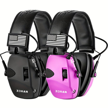 Electronic Shooting Ear Protection Earmuffs NRR 23dB – Noise Cancelling Hearing Protection with Sound Amplification, Adjustable Headband, ANSI Certified for Shooting, Hunting, Mowing & Industrial Use