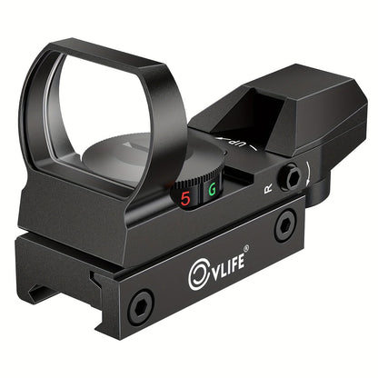 Red Green Dot Sight 1x22x33 with 20mm Picatinny Rail - 4 Reticles 5 Brightness Settings Wide Field of View Scope for Rifles Shotguns
