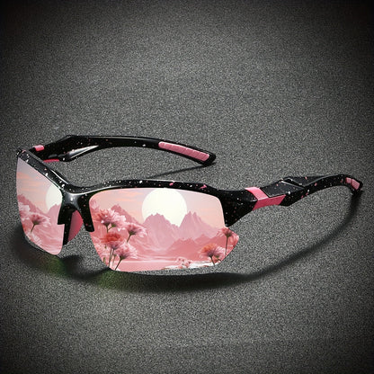 Women's Polarized Semi-Rimless Sunglasses 2-Pack – TAC Mirror Coating Anti-Glare Lenses in Starry Purple & Dreamy Pink, Stylish Everyday Fashion Eyewear Gift Set for Women