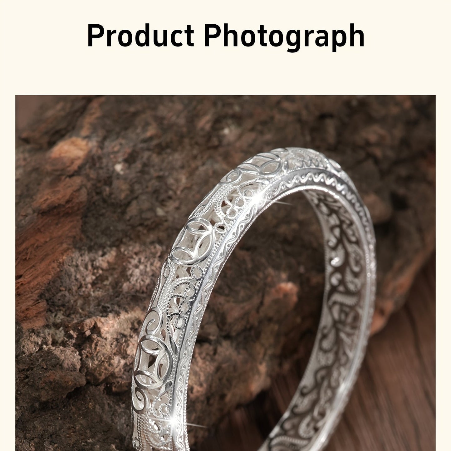 S999 Pure Silver Bangle Bracelet for Women – Solid Closed-End Cuff, High-Purity Fine Silver Jewelry, Elegant Shining Fashion Accessory, Perfect Birthday & Anniversary Gift for Her
