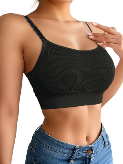 6Pcs Women's U-Back Sports Bra Set with Adjustable Straps & Removable Padding – Comfortable Wireless Workout Bras for Yoga, Gym & Everyday Wear, Mixed Colors, Sizes S-XL