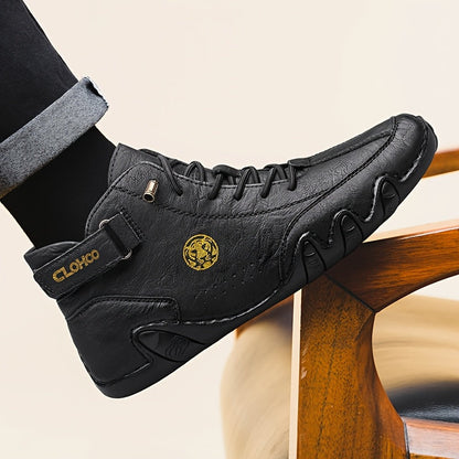 Men's High-Top Sneakers Breathable Lace-Up Casual Shoes Soft Rubber Sole Non-Slip Outdoor Walking Shoes for Men US 7-12 Multiple Colors