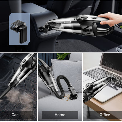 Handheld Car Vacuum Cleaner 6000PA 2000mAh Rechargeable 40dB Low Noise 5 Accessories for Car Home Pet Hair Pink