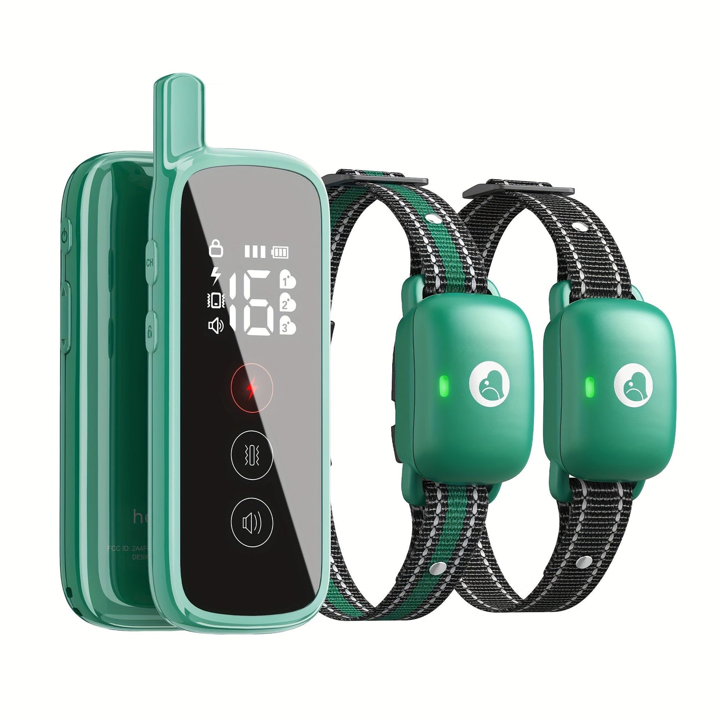 Dog Training Collar with Remote 3 Training Modes Beep Vibration Shock E-Collar for Medium Large Dogs Smart Icon Remote Receiver Function