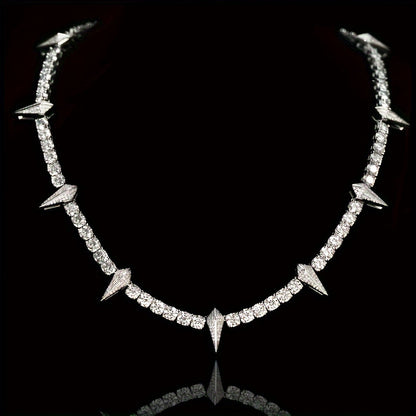 Wolf Tooth Pendant Necklace for Men Gothic Tribal Spike Chain Necklace Bold Statement Jewelry Sizes 18 20 22 Inch Gift for Him Christmas Valentine Birthday