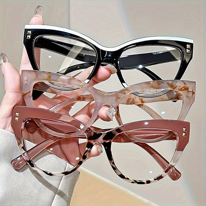 3PCS Reading Glasses for Women – Photochromic Lenses, Metal Hinge, Minimalist Color Block Design, Elegant Presbyopia Eyeglasses +1.00 to +4.00, Fashion Gift for Ladies