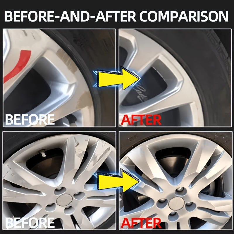 Car Wheel Scratch Repair Kit 30g Professional Hub Refinishing Compound for Aluminum Steel Rims Metal Shine Rejuvenator Long-Lasting Protective Layer Includes Sponge