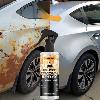 Rust Remover Spray for Metal – Fast-Acting Formula for Chrome, Iron, Alloy & Steel Surfaces, No Residue, Safe for Plastic & Rubber, Automotive & Household Rust Removal, 3.38oz