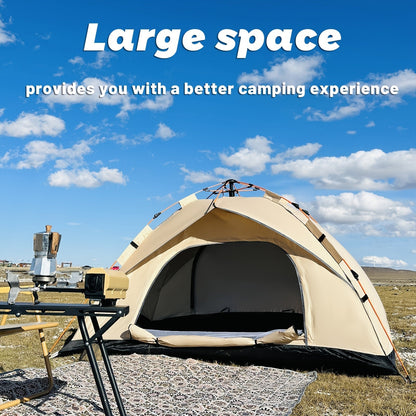 Automatic Instant Setup Camping Tent 1-4 Person All-Season Windproof Lightweight Tent with Dual Doors & Mesh Windows for Camping Hiking Travel – Durable Portable Outdoor Shelter