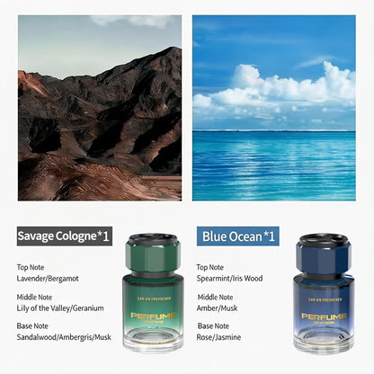 Men's Car Air Freshener Cologne Ocean Scent – Long Lasting Classic Cologne Perfume for Car Interior, Bedroom, Bathroom & Home, Luxury Auto Fragrance, Perfect Holiday & Party Gift for Men