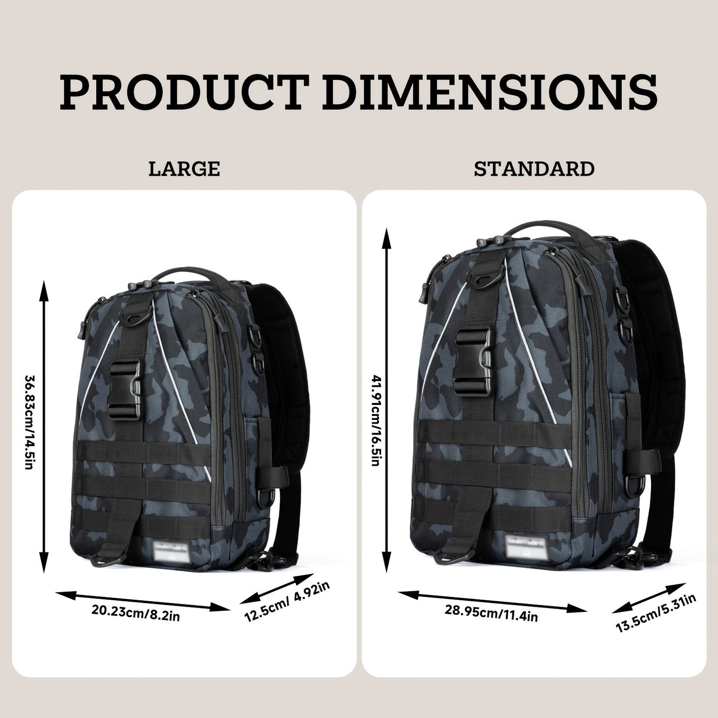 Fishing Backpack Tackle Sling Bag with Rod Holder – Waterproof Hiking Daypack Fly Fishing Bag for Men Women, Tackle Box Storage, Gift for Fisherman Dad