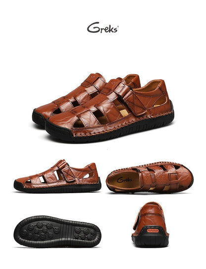 Men's Closed Toe Sport Sandals – Breathable Outdoor Fisherman Shoes, Anti-Slip Summer Beach Loafers for Hiking, Walking & Water Activities | Velora