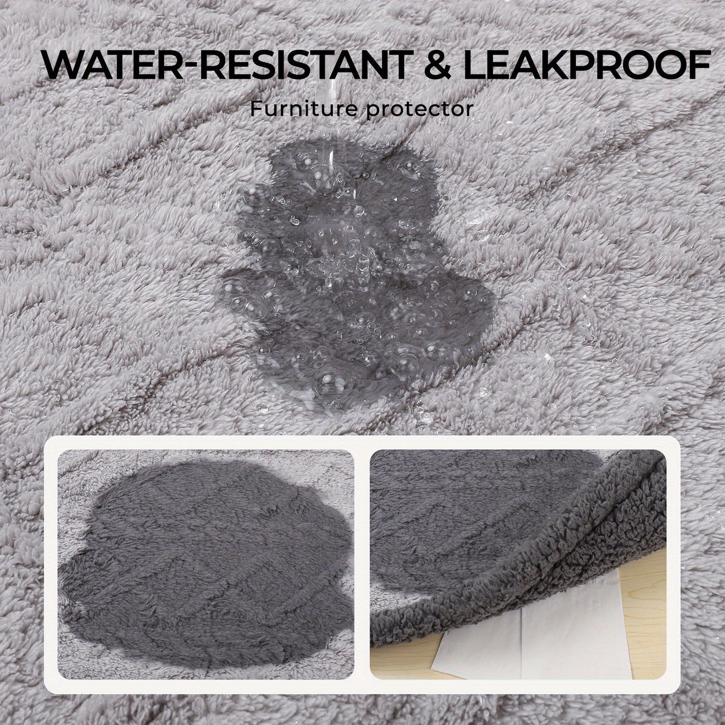 Liquid-Proof Pet Blanket Reversible Sherpa Fleece Sofa Bed Furniture Protector for Dogs Cats Machine Washable Throw Blanket Small Medium Large XL Light Gray Khaki Beige Dark Gray