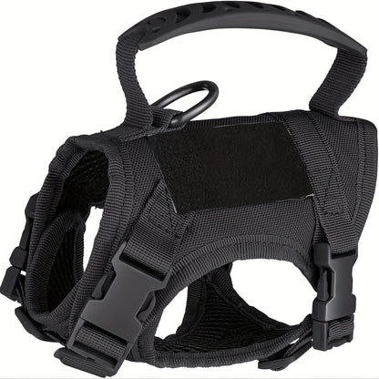Cat Tactical Vest Harness Adjustable Escape-Proof 600D Oxford Pet Chest Strap Training Clothes for Cats & Small Dogs One Size Fits Most