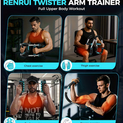 U-Shaped Adjustable Chest and Arm Muscle Strength Trainer 60-100 lbs Spring Resistance Band Triceps Chest Workout Equipment 2-Level Adjustment Detachable Portable Home Gym Fitness