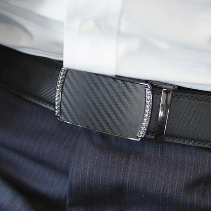 Men's Ratchet Belts 2-Pack – Genuine Leather Cut-to-Fit Dress & Casual Belts for Men, Adjustable Waist 28–52 Inches, Perfect Gift for Him