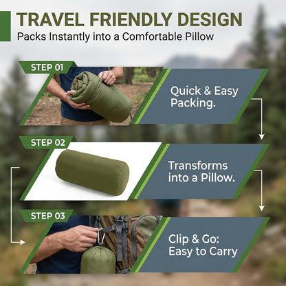 Outdoor Camping Puffy Blanket Foldable Lightweight Warm DWR Water Resistant with 3D Eye Mask 140x200cm for Camping Travel Car Beach Stadium Hammock Sofa Festival