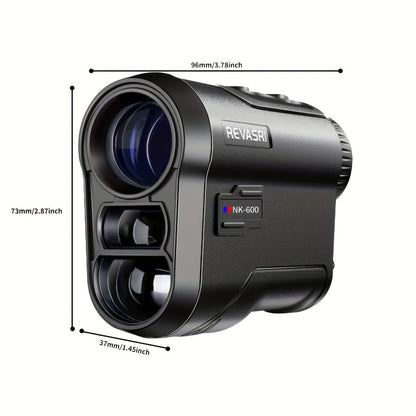 REVASRI Golf Rangefinder 650 Yards – Laser Range Finder with Golf Mode Slope Compensation Speed Height Horizontal Vertical Distance Two-Point Measurement for Golf Hunting Archery Outdoor