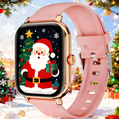 Large Screen Smart Watch HD Voice Call Fitness Tracker Unisex Compatible iPhone Android Multiple Sports Modes Heart Rate Monitor Message Reminder Outdoor Sports Daily Wear Holiday Gift