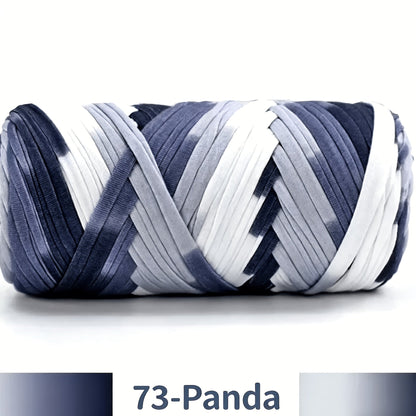 T-Shirt Fabric Yarn 400g (2 x 200g) Chunky Cotton Blend in 49 Colors – Soft Thick Yarn for Crochet Baskets, Bags, Rugs, Macrame & Knitting Projects – Beginner-Friendly Craft Yarn