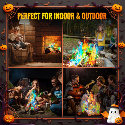 Fire Color Changing Packets 12 or 24 Pack Magic Colorful Flame Packets for Fire Pit Campfire Bonfire Outdoor Fireplace Fun Camping Accessories for Adults Kids Family Party Night