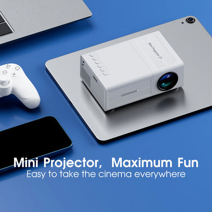 Mini Portable Projector 1080P Full HD Home Theater Outdoor Movie Projector – Phone Screen Mirroring iOS Android TV Stick USB HDMI Laptop Compatible
