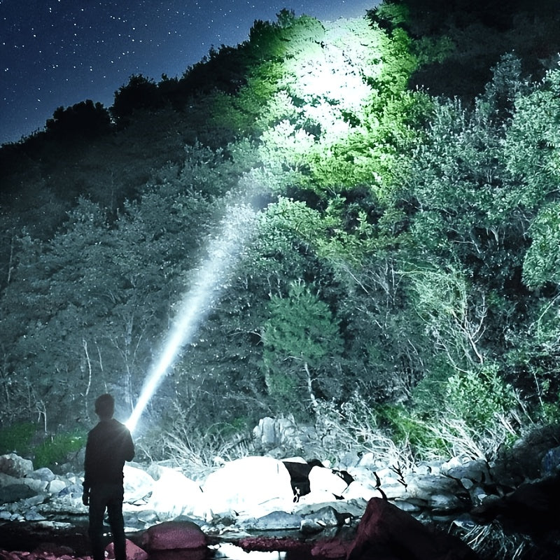 Rechargeable LED Flashlights 2-Pack – 1000-3000 Lumens Super Bright, 3 Modes, USB-C, Adjustable Beam, Emergency Power Outage Camping Hurricane Survival Gear Work Light