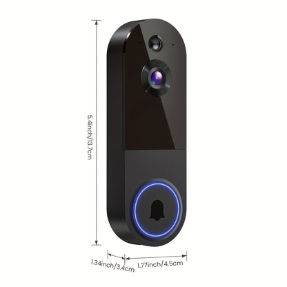 2K Wireless Smart Doorbell Camera – WiFi Video Doorbell with Night Vision, AI Snapshot, Two-Way Intercom, Rechargeable Battery & Local Storage, Home Security Camera for Front Door