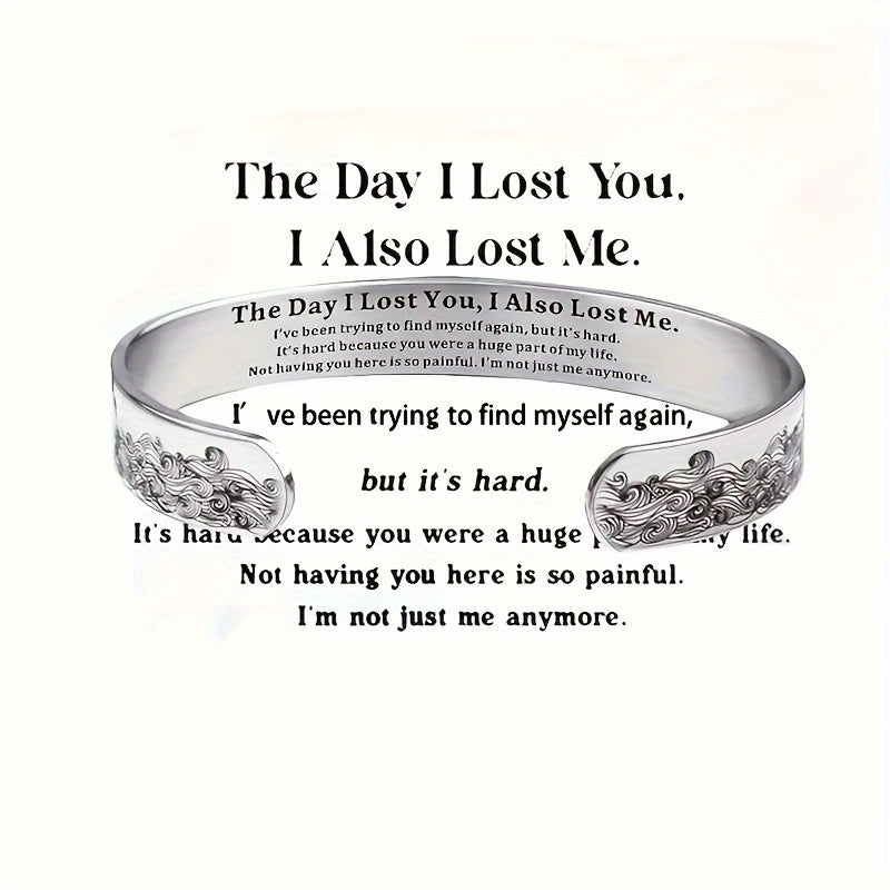 Pet Memorial Adjustable Open Cuff Bracelet for Animal Lovers – Vintage Style Commemorative Jewelry, C-Shaped Silver Bangle, Thoughtful Sympathy & Anniversary Gift for Pet Loss