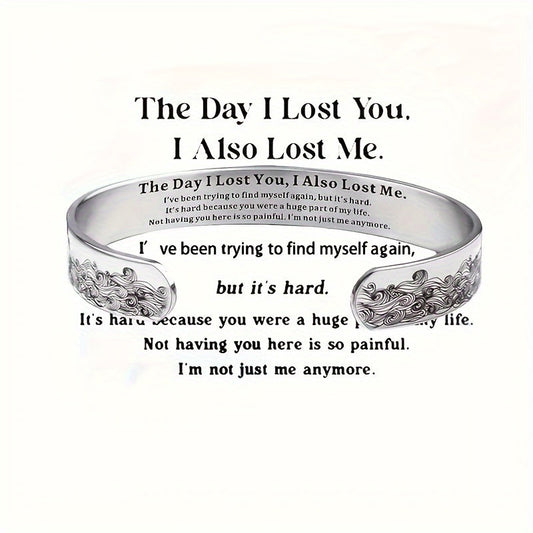 Pet Memorial Adjustable Open Cuff Bracelet for Animal Lovers – Vintage Style Commemorative Jewelry, C-Shaped Silver Bangle, Thoughtful Sympathy & Anniversary Gift for Pet Loss
