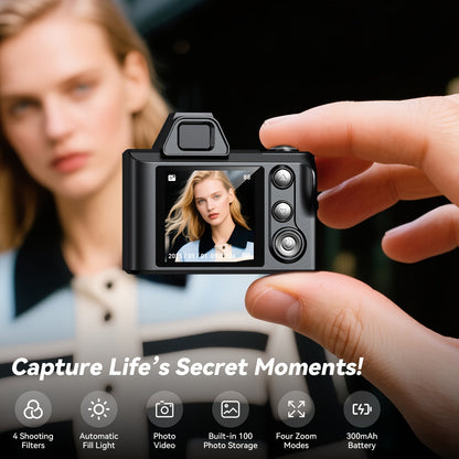 Mini Keychain Camera 1080P HD 2MP with 64GB Memory Card – Compact Portable Thumb-Sized Camcorder, Micro Pocket Camera, Great Gift for Girlfriend, Boyfriend, Travelers & Kids