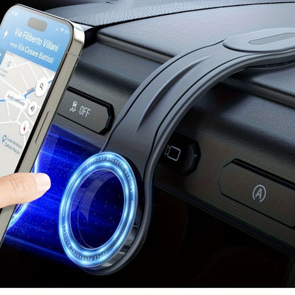 Magnetic Car Phone Mount with Bendable Aluminum Arm – Detachable Dashboard Mount for Most Car Models | Road Trip Essential