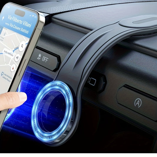 Magnetic Car Phone Mount with Bendable Aluminum Arm – Detachable Dashboard Mount for Most Car Models | Road Trip Essential