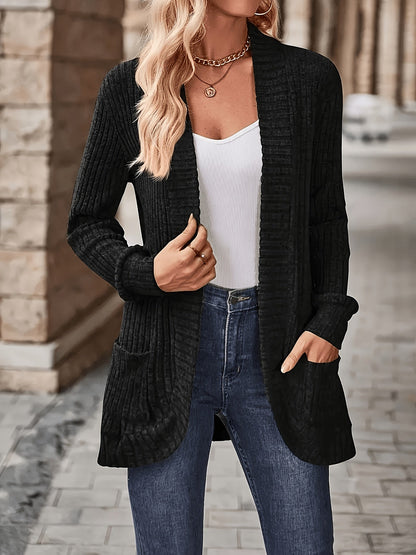 Women's Loose Casual Long Sleeve Blouse Solid Color Pocket Thread Splicing Relaxed Fit Top 10 Colors S-XXL Everyday Wear