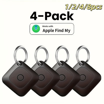 WeTag Smart Bluetooth Item Tracker 1.43" Mini GPS Finder for Keys Wallet Luggage Car Bags – High Decibel Alarm App Control – 1/2/4/8 Pack – Gift for Travelers