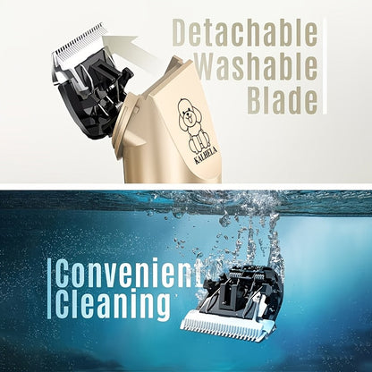 USB Rechargeable Wireless Pet Hair Trimmer for Dogs and Cats - Cordless Grooming Scissors with Lithium Battery 36V Low Voltage Safe, Professional Home and Salon Use Pet Clipper