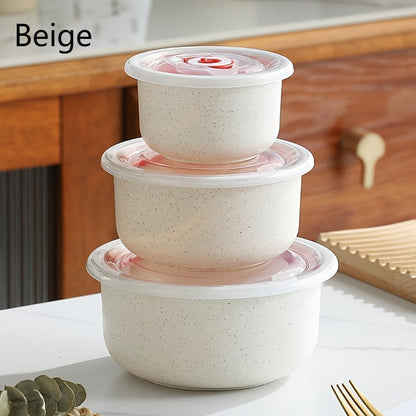 Airtight Refrigerator Food Storage Containers Set of 3 or 4 - Large Capacity Plastic Fridge Organizer Boxes for Fruit, Vegetables, Meat, Eggs, Leftovers - Stackable, BPA Free, Easy Clean, Fresh Keeper