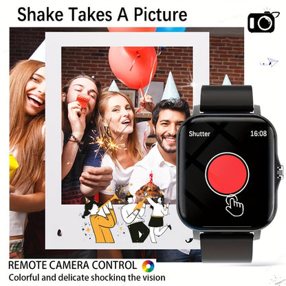 Smart Watch 1.83" Bluetooth Calling & Message Fitness Tracker – Multi-Sport Modes, Music Playback, Remote Camera, GPS Positioning, Compatible with Android & iPhone, Perfect Gift for Men & Women
