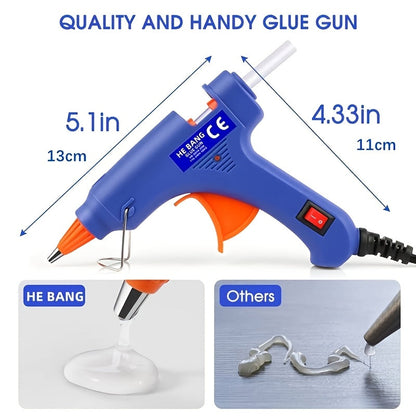 Mini Hot Glue Gun 20W with 30 Glue Sticks, Fast-Heating Electric Glue Gun Kit for DIY Crafts, School Projects, Home Repairs, Floral Arrangements & Scrapbooking – Beginner-Friendly Craft Tool