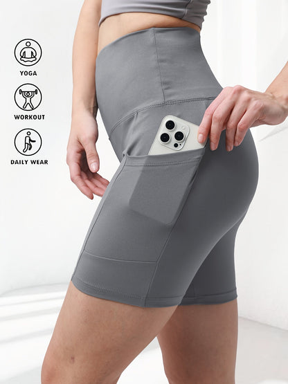 Women's Butt Lifting Yoga Shorts High Waist – Tummy Control Workout Shorts for Gym Fitness Running Cycling – Anti-Chafing Sports Shorts with Inner Safety Lining, Sizes S-XXL