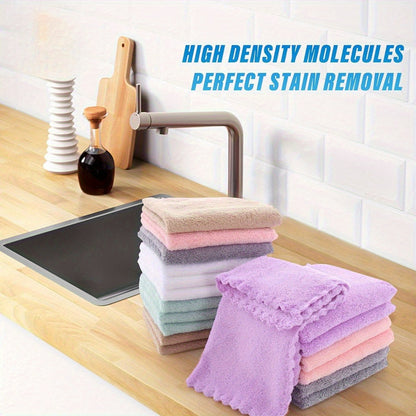 40-Pack Cleaning Cloths Soft Absorbent Household Rags 9.4x9.4 Inch | Multi-Purpose Square Towels Kitchen Bathroom Car Cleaning | Reusable Washable Random Colors | Bulk Value Pack | Gift for Mom