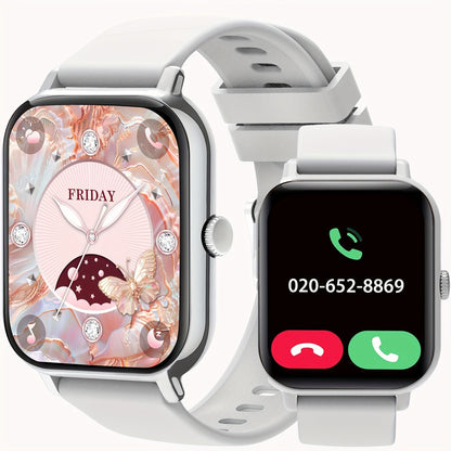 Smartwatch 1.83 Inch HD Screen Bluetooth Call Music Playback Sleep Monitor Step Calorie Fitness Tracker Sports Watch 3 Colors Gift