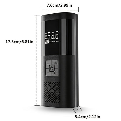 Portable Tire Inflator 150PSI Cordless Air Compressor | 6000mAh Battery, 3X Fast Inflation, LCD Pressure Gauge, Auto Shutoff, LED Light, USB-C – For Cars, Motorcycles, Bicycles & Balls