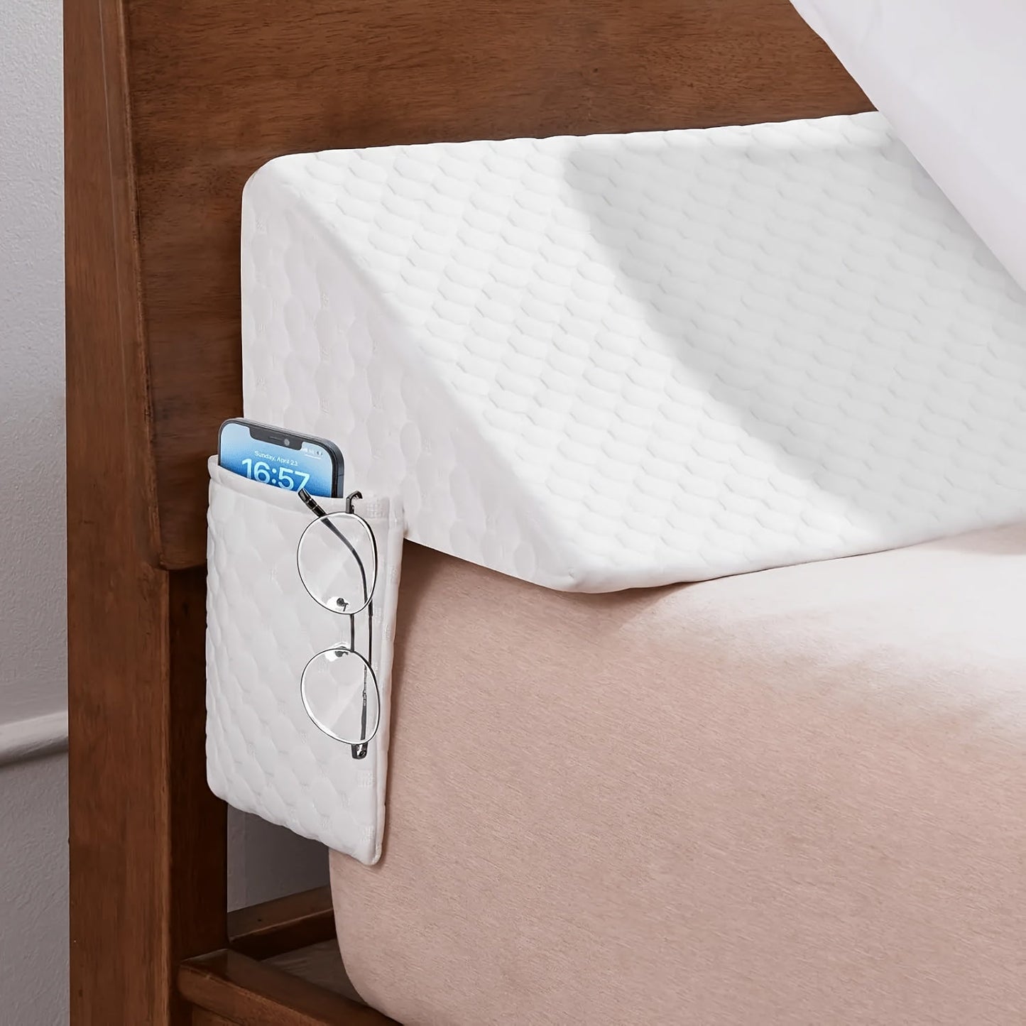 Bed Wedge Pillow Mattress Gap Filler – Headboard Gap Filler for Bed, Close the Gap Between Mattress and Headboard or Wall, Wedge Bolster Pillow for Sleeping Support Backrest Cushion, Small Twin Full Queen King
