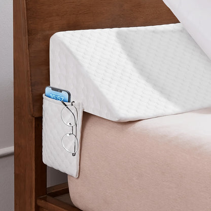 Bed Wedge Pillow Mattress Gap Filler – Headboard Gap Filler for Bed, Close the Gap Between Mattress and Headboard or Wall, Wedge Bolster Pillow for Sleeping Support Backrest Cushion, Small Twin Full Queen King
