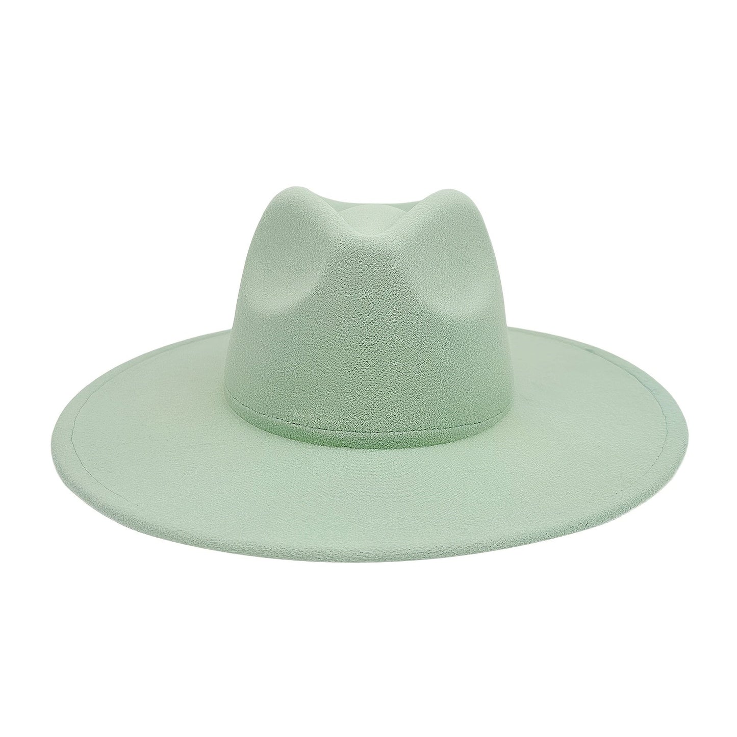 Wide Brim Cowboy Hat for Men & Women – Western Felt Fedora Cowgirl Cap, Classic Jazz Panama Trilby Style, Sun Hat for Outdoor Festivals, Travel & Everyday Casual Wear