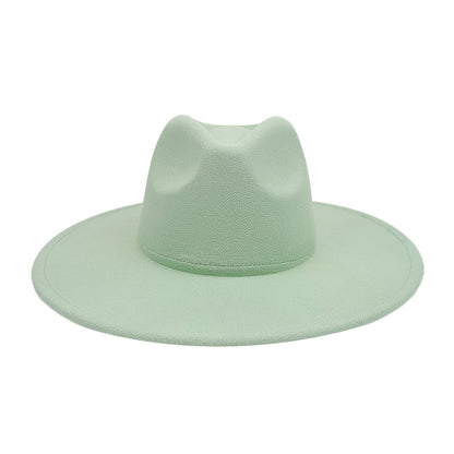 Wide Brim Cowboy Hat for Men & Women – Western Felt Fedora Cowgirl Cap, Classic Jazz Panama Trilby Style, Sun Hat for Outdoor Festivals, Travel & Everyday Casual Wear