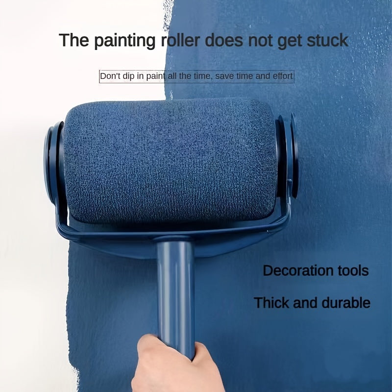 Paint Roller Brush Set 6.3 Inch with 4 Sealed Refill Paint Lids – Professional Wall Painting Kit for Home Repairs, Interior Walls, Ceilings & Decor Maintenance, Easy-Glide Smooth Finish