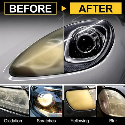 Car Headlight Restoration Fluid 100ml – Crystal Plating Coating Agent for Oxidation, Yellowing, Scratches & Blurring – Headlight Refurbishment & Enhancement Solution – Velora