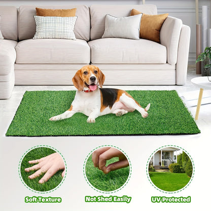 Artificial Grass Dog Potty Pad – Reusable Pee Pad for Dogs Indoor & Outdoor Potty Training, Soft Drainage Turf Mat for Puppies, Small & Large Dogs, Multiple Sizes Available